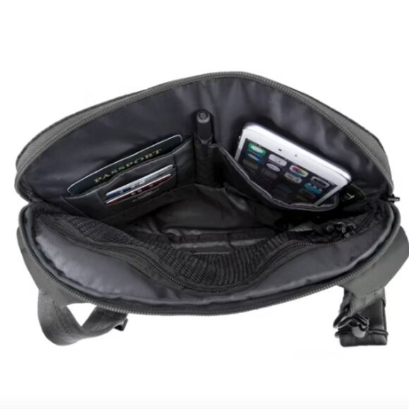 Travelon RFID Anti-Theft Small cross body 10"x9"x1.75", Charcoal 925583 - Picture 5 of 5